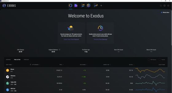 How to get started: step 3 (Exodus Wallet)
