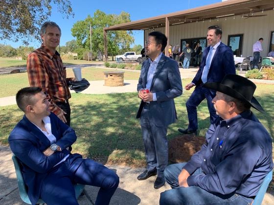  Executives involved with the new Bitmain plant, after a barbecue luncheon at the Rockdale Country Club.