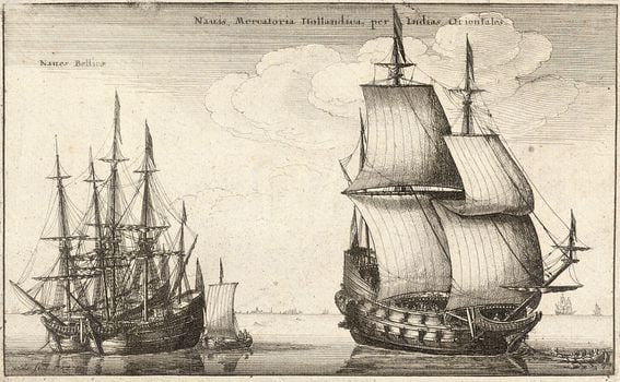 Dutch East Indiaman ships, Wenceslas Hollar Digital Collection