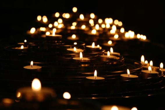 Candles in the night.