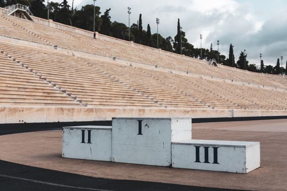 Podium at Panathenaic Stadium in Athens, Greece (Florian Schmet/Unsplash)