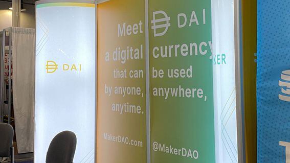 MakerDAO booth at CES 2020 (Brady Dale/CoinDesk)