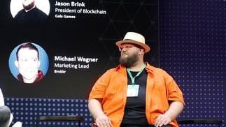 Jason Brink, President of Blockchain, Gala Games, at Consensus (Shutterstock/CoinDesk)