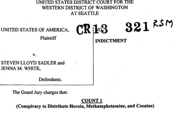  Indictment of Steven Lloyd Sadler and a co-conspirator. The documents reveal that Sadler was cooperating with the government’s investigation of Silk Road. Source: The Smoking Gun