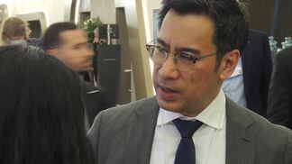 Sethaput Suthiwartnarueput, governor of the Bank of Thailand, at the World Economic Forum Annual Meeting in Davos, Switzerland. (Nikhilesh De/CoinDesk)