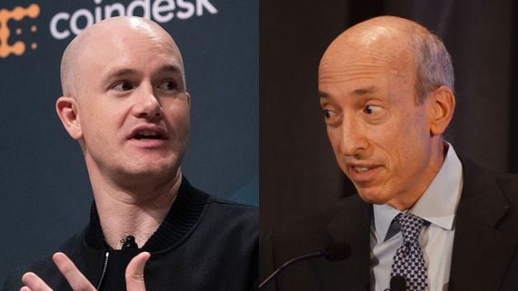 CEO Brian Armstrong's Coinbase had a day in court today against Chair Gary Gensler's Securities and Exchange Commission as the company asked a judge to dismiss the SEC's action. (CoinDesk)