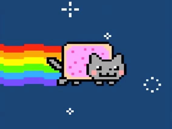 Crypto art platform hosted a 24-hour auction of the Nyan Cat NFT.