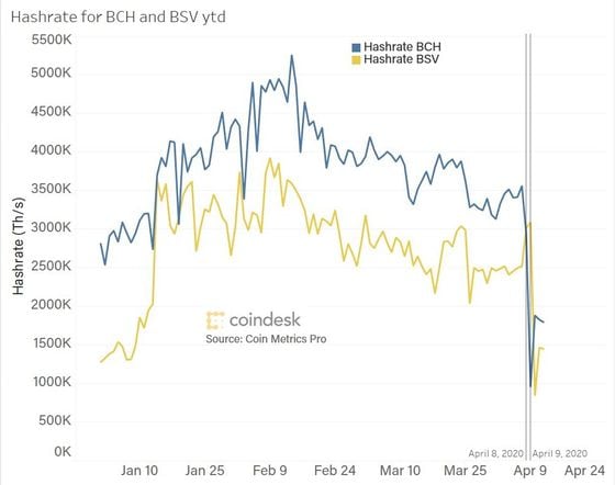 Bitcoin cash, bitcoin sv hash rate