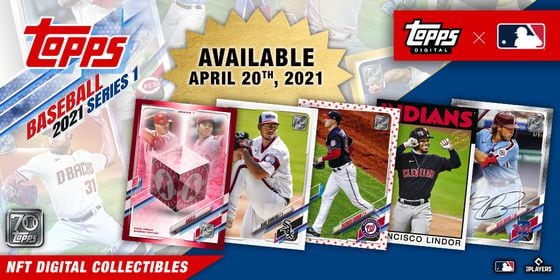 A promo image for Topps' MLB NFT play.