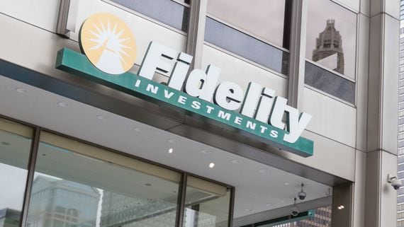 Fidelity Investments sign on a building