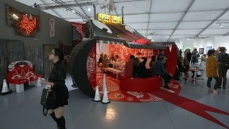 Attendees peruse the lounge area of the SCOPE Art Fair as part of 2018 Art Basel Miami Beach. (Sean Drakes/Getty Images)