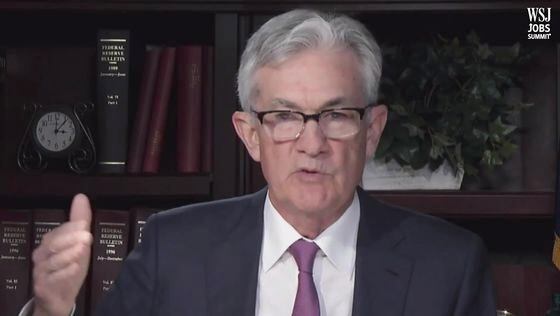 Federal Reserve Chair Jerome Powell speaks Thursday with the Wall Street Journal. 