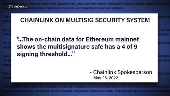 Chainlink Response to Multi-Sig Security Protocol