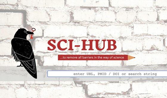 Sci-Hub's landing page