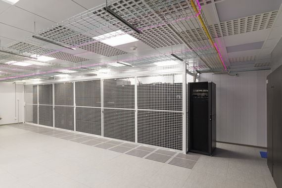 Empty datacenter room
