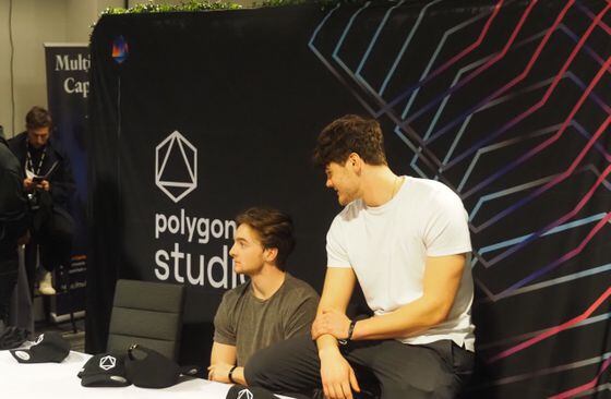 Polygon Studios on the hunt for talent at a 2022 job fair (Danny Nelson/CoinDesk)