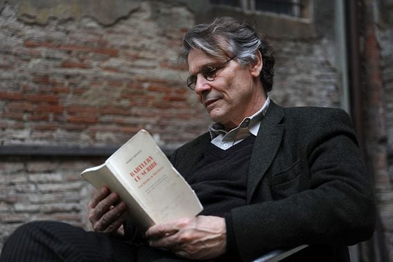French writer Daniel Pennac reads Herman Melville's "Bartleby the Scrivener" at Arena Del Sole Theater on March 30, 2010, in Bologna, Italy.  (Roberto Serra, Getty Images)