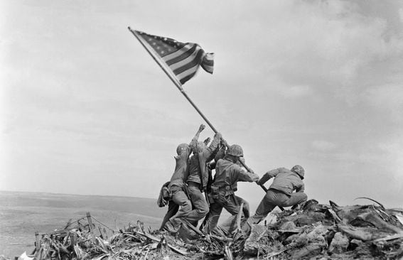 "Raising the Flag on Iwo Jima," by Joe Rosenthal.