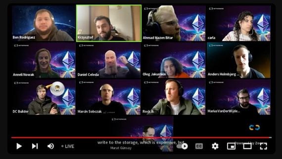 Screenshot from Nethermind's Dencun watch party (Nethermind/YouTube)