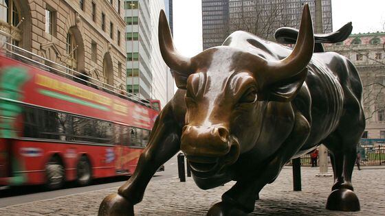 The Wall Street bull in the financial district in New York City. (Spencer Platt/Getty Images)