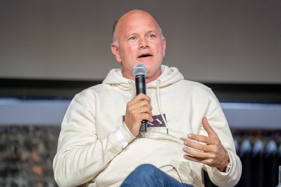 Mike Novogratz, chief executive officer of Galaxy Investment Partners, speaks during a panel discussion on Secret Non-Fungible Token (NFTs) at the NFT.NYC Event in New York, U.S., on Tuesday, Nov. 2, 2021. NFT.NYC brings together over 500 speakers from the crypto, blockchain, and NFT communities for a three-day event of discussions and workshops.