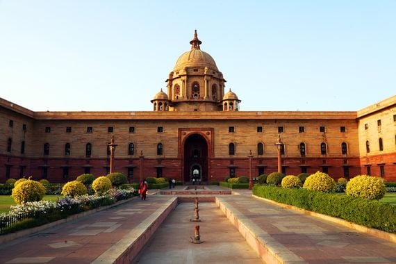 Government buildings in New Delhi.