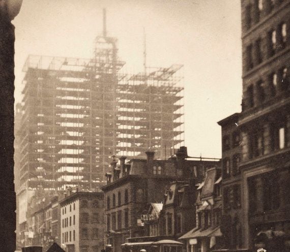 "Old and New New York" by Alfred Stieglitz, 1910, image via Wikimedia Commons