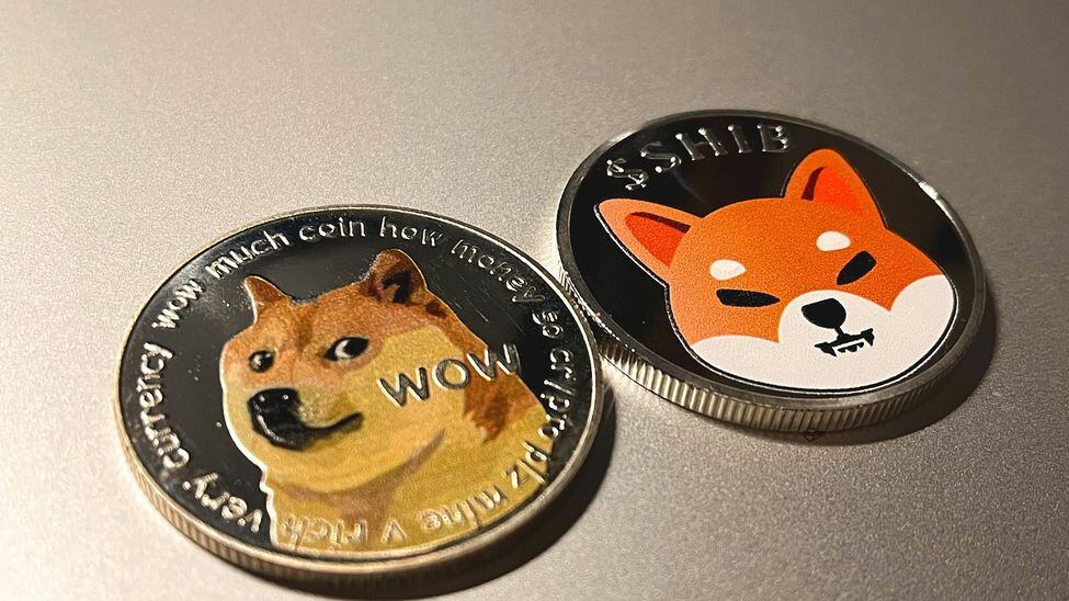 狗狗币和柴犬代币的实物表示。（Kevin_Y/Pixabay）